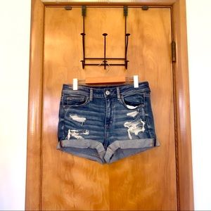 American Eagle high-waisted jean shorts size 10